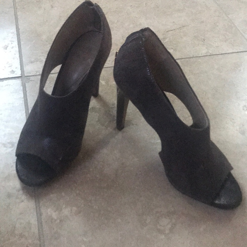Open toe booties